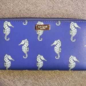 Kate Spade Blue Seahorse Wallet